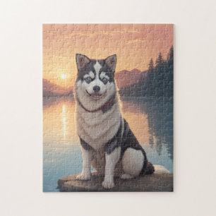 Siberian Husky Dog Jigsaw Puzzle