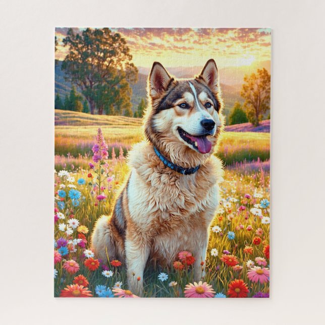 Siberian Husky Dog   Jigsaw Puzzle (Vertical)