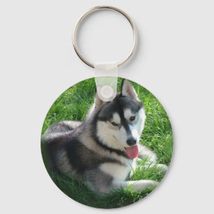 Siberian Husky Dog Keychain