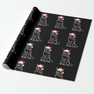 Siberian Husky Dog Lights Christmas Matching Famil Wrapping Paper