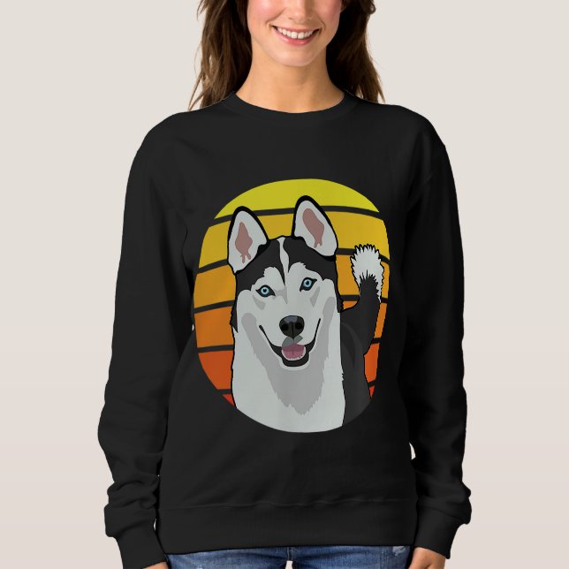 Siberian Husky Dog Lover Gift Sweatshirt (Front)