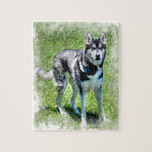 Siberian Husky Dog-lover's Pet Gift Series Jigsaw Puzzle