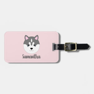 Siberian Husky Dog Luggage Tag