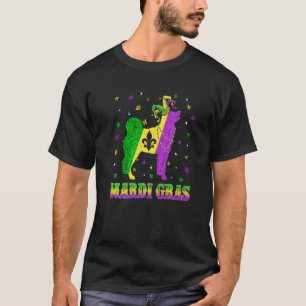 Siberian Husky Dog Mardi Gras Carnival Jester Bead T-Shirt