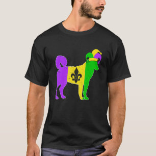 Siberian Husky Dog Mardi Gras Carnivals Funny Pupp T-Shirt