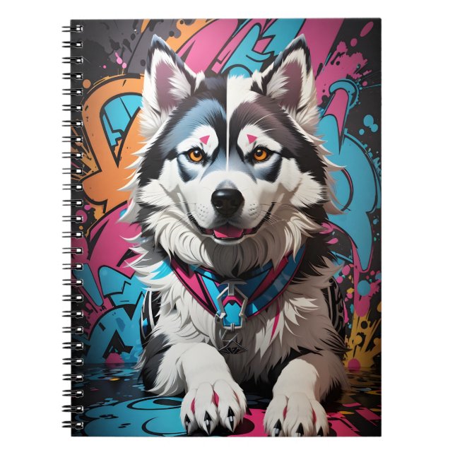 Siberian Husky Dog Notebook (Front)