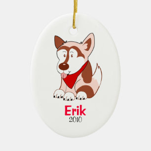 SIBERIAN HUSKY DOG Personalised Christmas Ornament