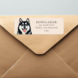 Siberian Husky Dog Personalized Address