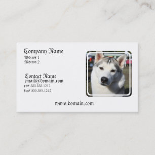 Siberian Husky Dog Photo Business Card