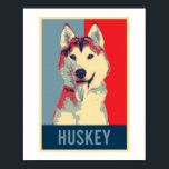 Siberian Husky Dog Portrait Pop Art Poster<br><div class="desc">Siberian Husky Dog Portrait Hope Poster design and more products for pet husky owners and dog lovers who like animals. The perfect gift for your best little friend to show him you love.</div>