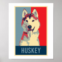 Siberian Husky Dog Portrait Pop Art