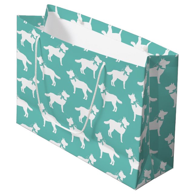 Siberian Husky Dog Puppy Malamut Large Gift Bag (Front Angled)