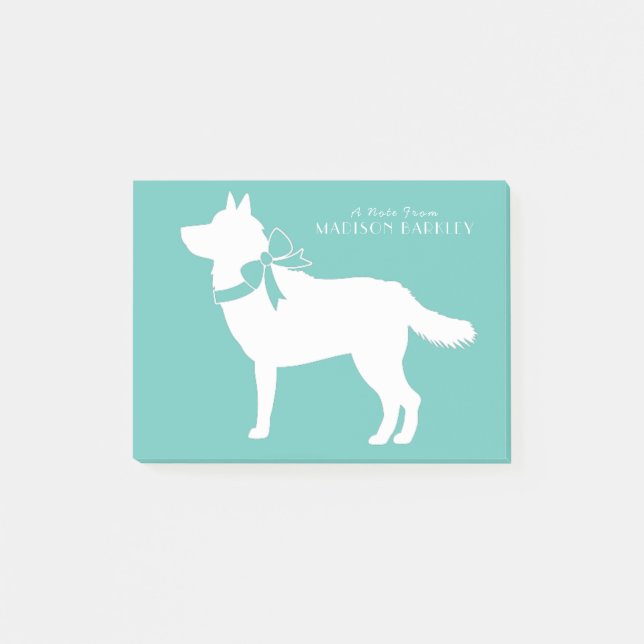 Siberian Husky Dog Puppy Malamut Post-it Notes (Front)