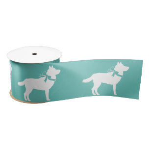 Siberian Husky Dog Puppy Malamut Satin Ribbon
