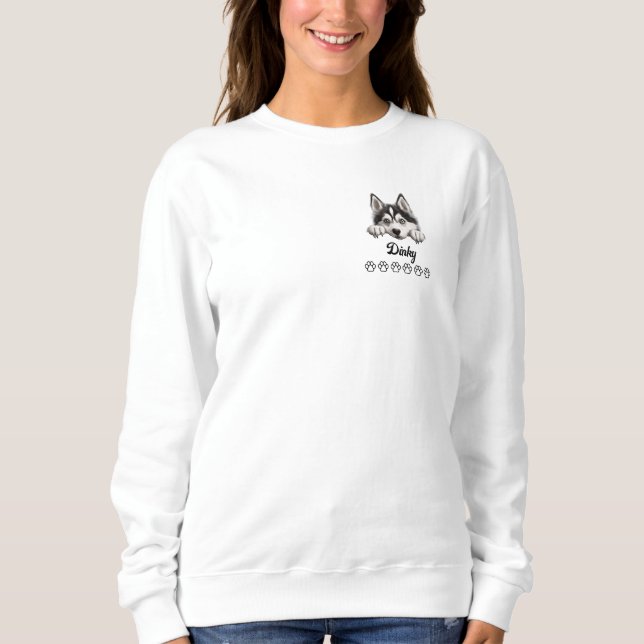 Siberian Husky Dog Sweatshirt (Front)