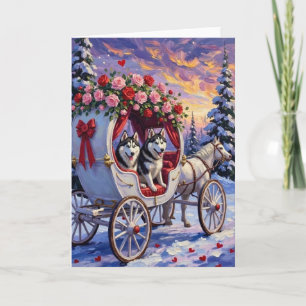 Siberian Husky Dog Valentine's Day Card