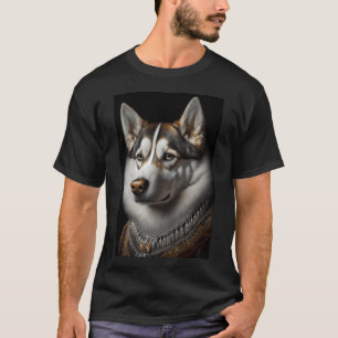 Siberian Husky Dog Vintage Portrait 46 T-Shirt