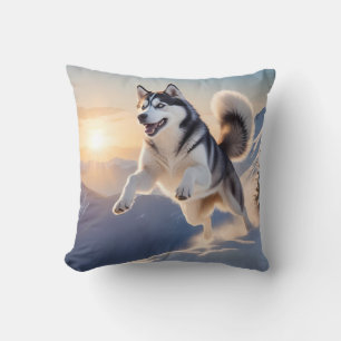 Siberian Husky Elegant Throw Pillow