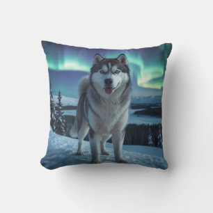 Siberian Husky Elegant Throw Pillow