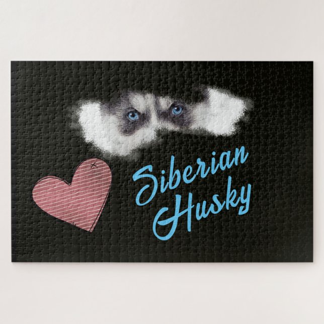 Siberian Husky Eyes Solid Colour 1000 piece Jigsaw Jigsaw Puzzle (Horizontal)