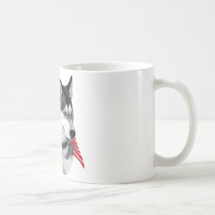 Siberian Husky Flag Coffee Mug