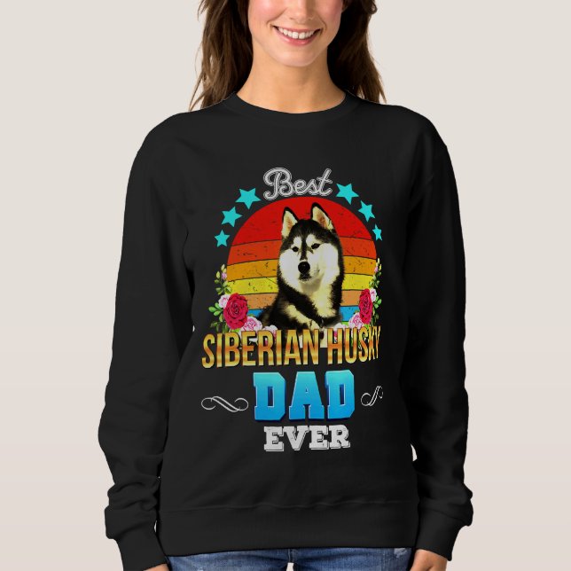 Siberian Husky Floral Sweatshirt (Front)