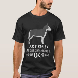 Siberian Husky For Dog And Dog Owners T-Shirt