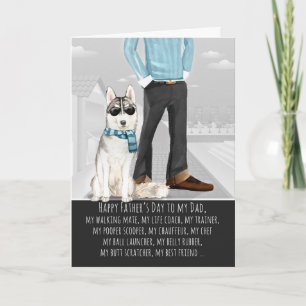 Siberian Husky from the Dog Father's Day Funny Card
