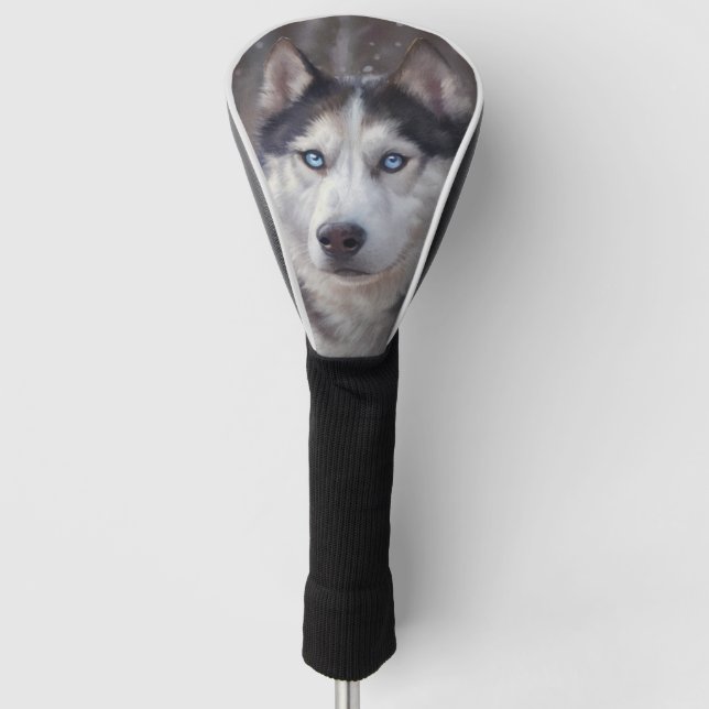 Siberian Husky Golf Head Cover (Front)