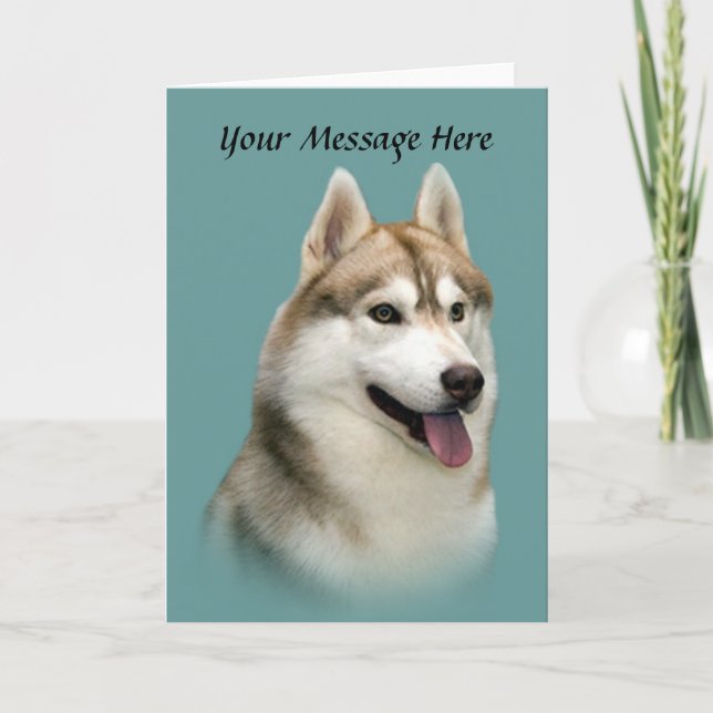 Siberian Husky Gorgeous Greeting Card (Front)