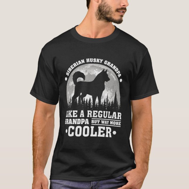 Siberian Husky Grandpa Father'S Day T-Shirt (Front)