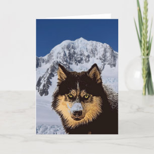 Siberian Husky Greeting Card