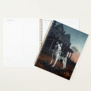 Siberian Husky Halloween Scary  Planner