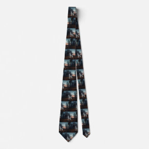 Siberian Husky Halloween Scary Tie