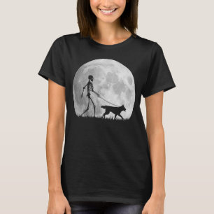 Siberian Husky Halloween Skeleton Dog Youth Girls T-Shirt