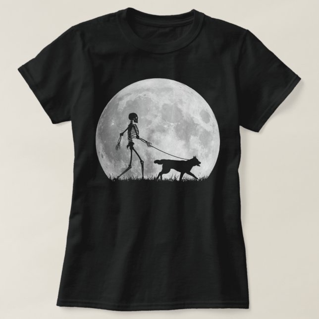 Siberian Husky Halloween Skeleton Funny Dog Youth  T-Shirt (Design Front)
