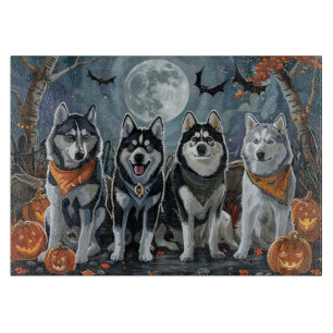 Siberian Husky Halloween Spooky  Cutting Board
