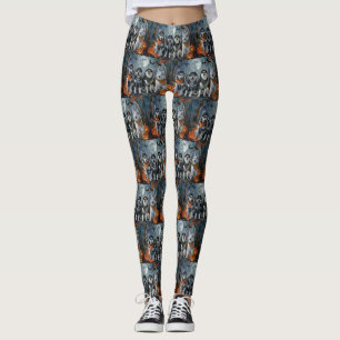Siberian Husky Halloween Spooky  Leggings