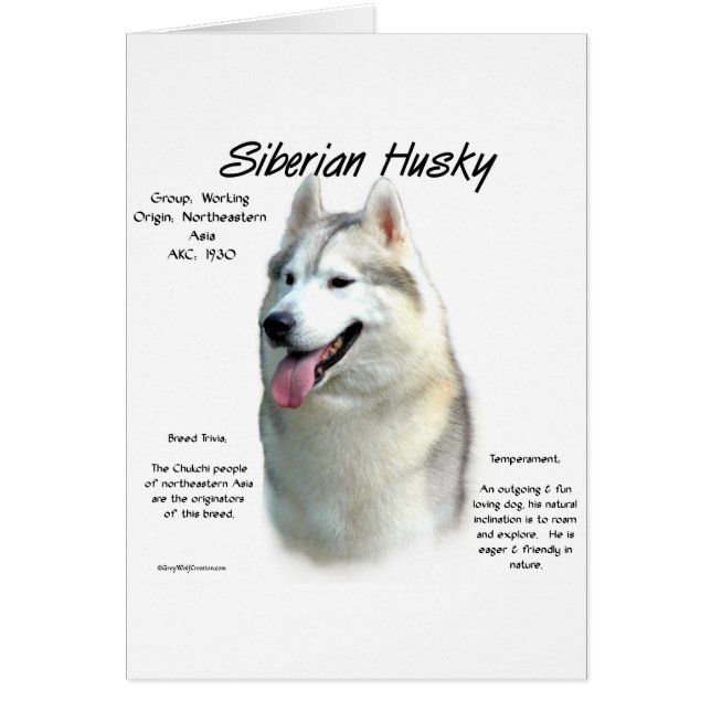 Siberian Husky History Design (Front)