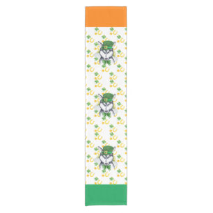 Siberian Husky Holiday Home Decor St Patrick Day Short Table Runner