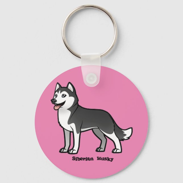 Siberian Husky Key Ring (Front)