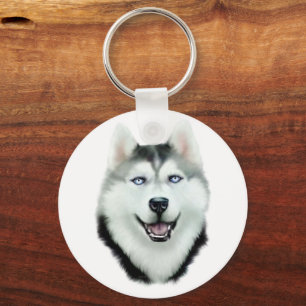 Siberian Husky Key Ring