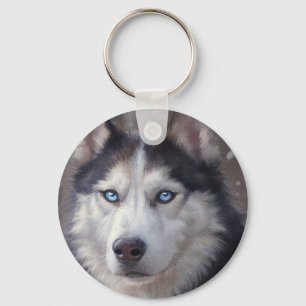 Siberian Husky Key Ring