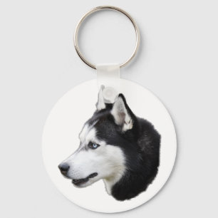 siberian husky key ring