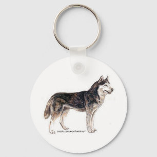 Siberian Husky! Key Ring