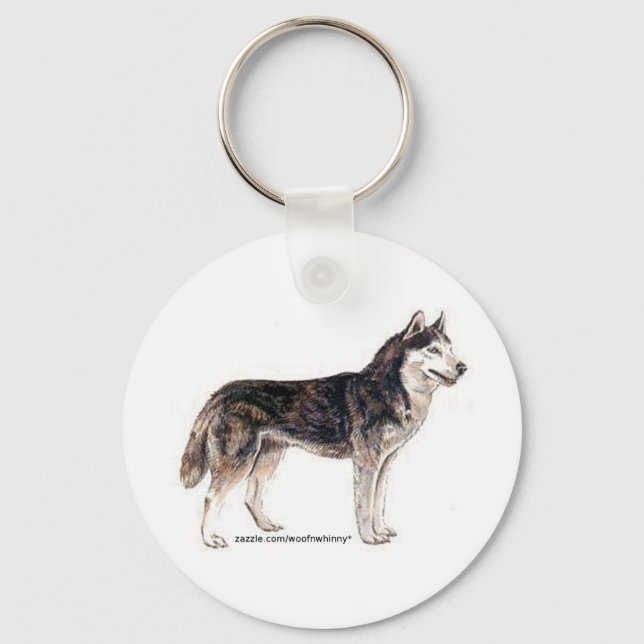 Siberian Husky! Key Ring (Front)