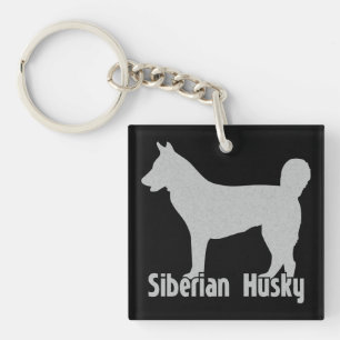 Siberian Husky Key Ring