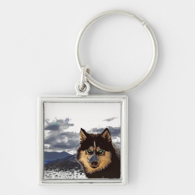 Siberian Husky Keychain (Front)