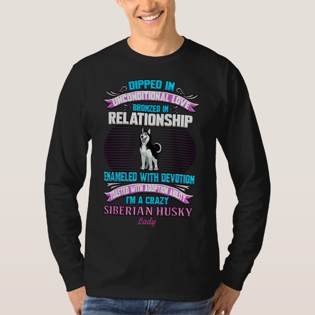 Siberian Husky Lady T-Shirt (Front)