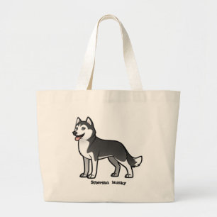 Siberian Husky Large Tote Bag